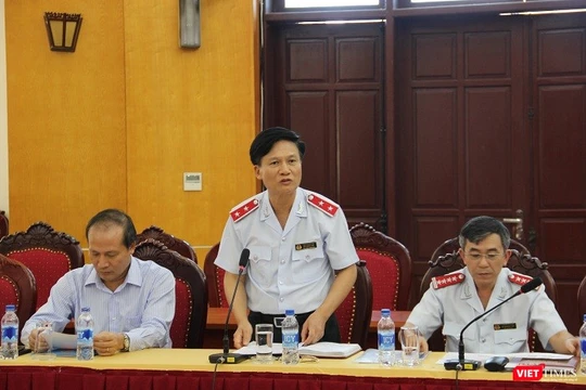 Ông Bùi Ngọc Lam, Phó Tổng Thanh tra Chính phủ đã chủ trì buổi công bố quyết định kiểm tra việc điều chỉnh giá điện/ Ảnh: Hoàng Linh