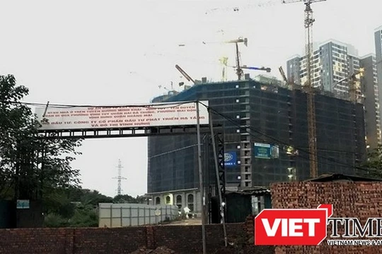 Khu nhà ở trên tuyến đường Minh Khai - Vĩnh Tuy - Yên Duyên của Công ty Vĩnh Hưng.