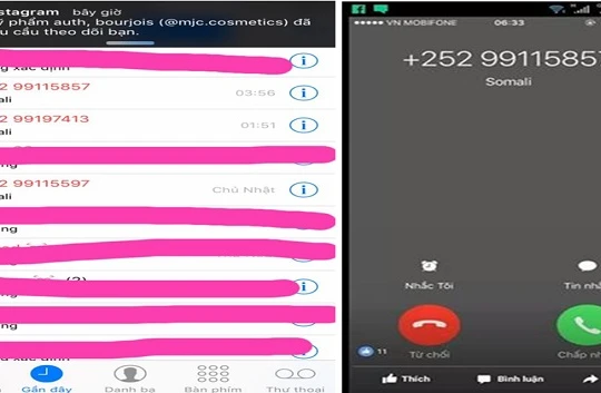 Các cuội gọi từ đầu số lạ có thể là thủ đoạn nhằm gian lận cước viễn thông.