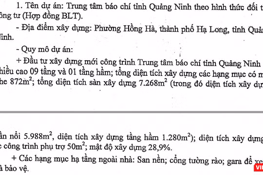 Dự án được đầu tư theo hình thức hợp đồng BLT.