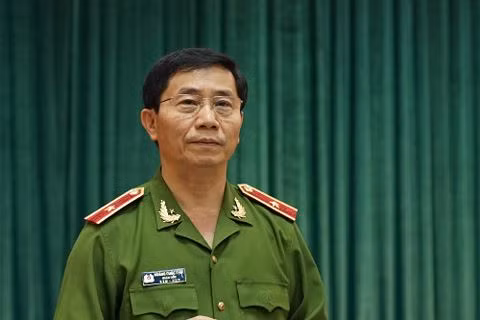 Thiếu tướng Hoàng Quốc Định thông tin về công tác PCCC trên địa bàn TP Hà Nội - Ảnh: An ninh Thủ đô