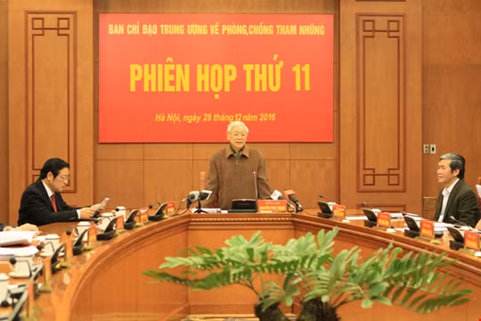 Tổng Bí thư Nguyễn Phú Trọng phát biểu kết luận phiên họp