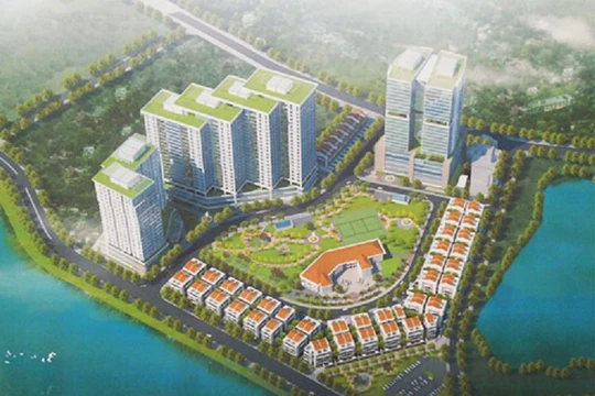 Khu nhà ở Thạch Bàn Lakeside có tổng diện tích gần 8ha.