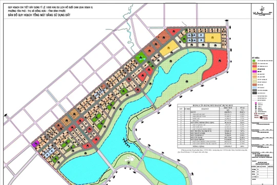Dự án Khu du lịch hồ Suối Cam (giai đoạn II) sẽ có quy mô khoảng 160ha.