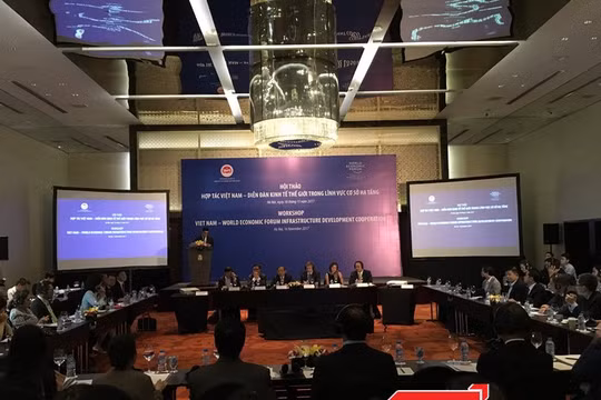 Hội thảo hợp tác Việt Nam - Diễn đàn kinh tế thế giới trong lĩnh vực hạ tầng giao thông - Ảnh: Q.V