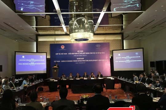 Hội thảo hợp tác Việt Nam - Diễn đàn kinh tế thế giới trong lĩnh vực hạ tầng giao thông - Ảnh: Q.V