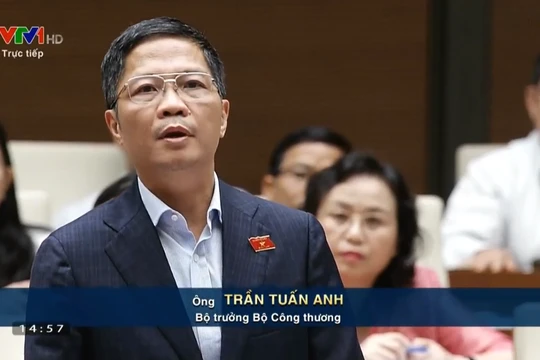 Bộ trưởng Bộ Công thương Trần Tuấn Anh trả lời ĐBQH về vấn đề tại dự án nhà máy Gang thép Thái Nguyên.