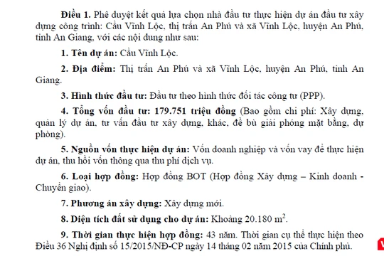 Tổng mức đầu tư cho dự án gần 80 tỷ đồng.