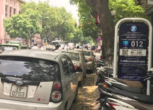 Điểm trông giữ xe theo hình thức Iparking - Ảnh/BNEWS/TTXVN