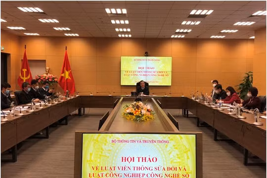 Thứ trưởng Phạm Đức Long phát biểu tại Hội thảo. Ảnh Mic