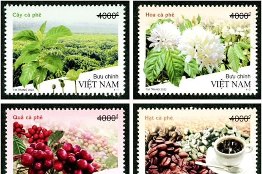 Bộ tem có 4 mẫu. Ảnh của BĐVN