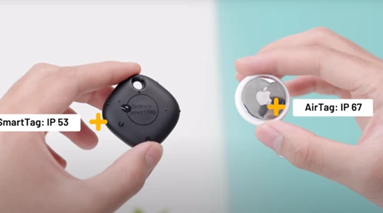 SmartTag và AirTag (Ảnh: Thegioididong.com.vn)