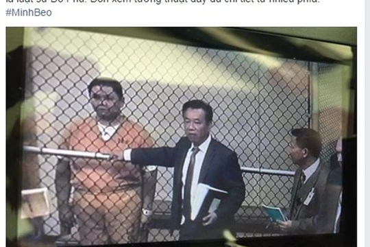 Minh Béo lần đầu xuất hiện sau 3 tuần bị giam giữ - Ảnh chụp màn hình trang Facebook của Phobolsatv