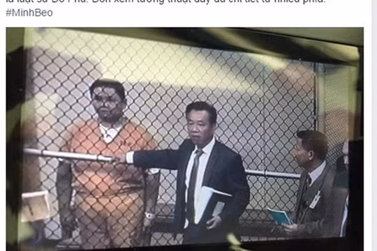 Minh Béo lần đầu xuất hiện sau 3 tuần bị giam giữ - Ảnh chụp màn hình trang Facebook của Phobolsatv