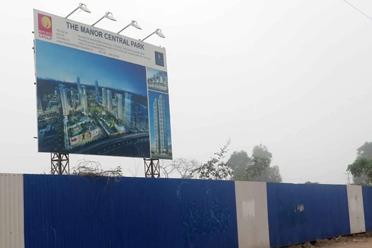 Dự án The Manor Central Park nằm sát đường vành đai 3, Hà Nội.