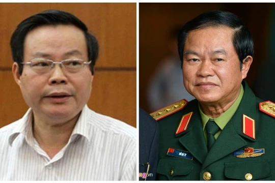 Hai ứng viên cho chức vụ Phó chủ tịch Quốc hội là ông Phùng Quốc Hiển (trái) và ông Đỗ Bá Tỵ (phải).