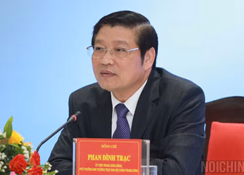 Ông Phan Đình Trạc được Bộ Chính trị phân công làm Trưởng Ban Nội chính Trung ương - Ảnh: Ban Nội chính Trung ương