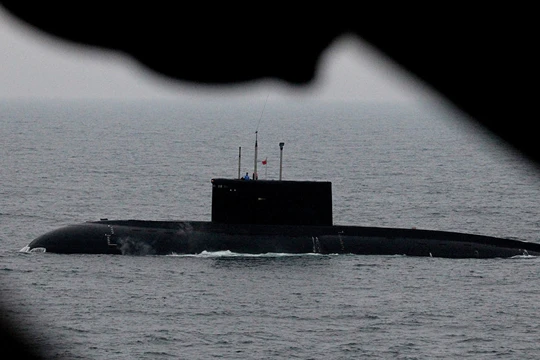 Một tàu ngầm hạt nhân lớp Borey của Nga.