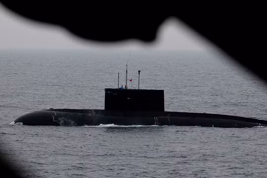 Một tàu ngầm hạt nhân lớp Borey của Nga.