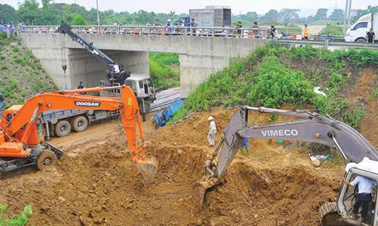 Vinaconex từng phải khắc phục sự cố vỡ đường ống nước