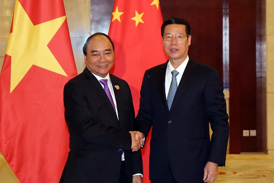 Thủ tướng Nguyễn Xuân Phúc hội kiến Phó Thủ tướng Trung Quốc Trương Cao Lệ