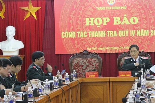 Thanh tra Chính phủ họp báo Quý IV