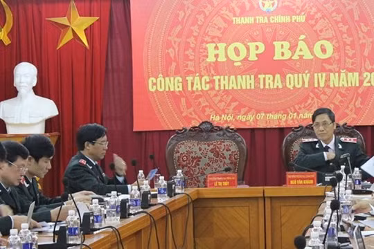 Thanh tra Chính phủ họp báo Quý IV