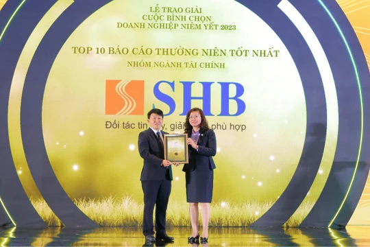 SHB được vinh danh Top 10 doanh nghiệp có báo cáo thường niên tốt nhất