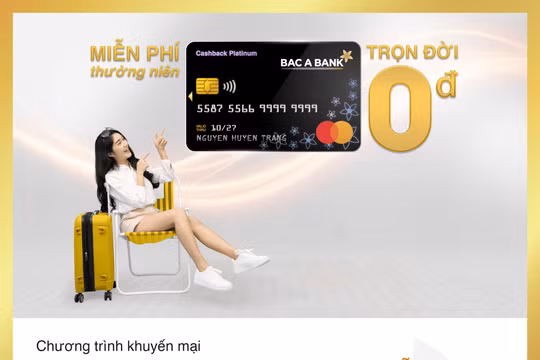 Bac A Bank miễn nhiều loại phí dành cho chủ thẻ tín dụng quốc tế