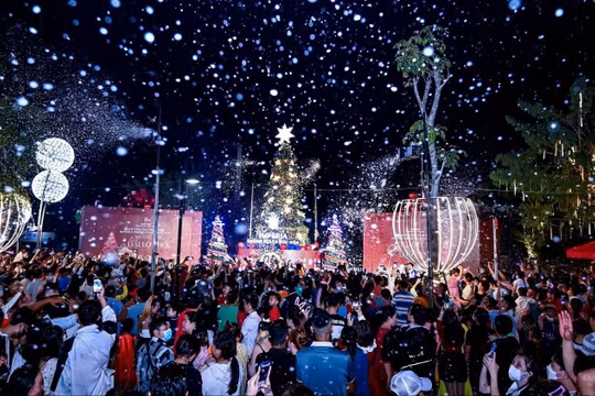 Sắc màu Noel lung linh trong chuỗi sự kiện lễ hội quy mô ở Long An