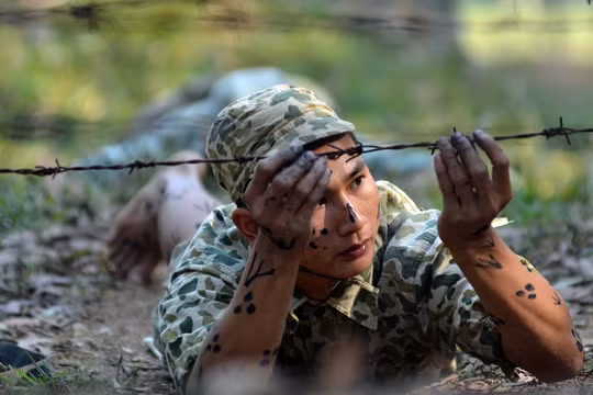 Nhanh nhẹn, bền bỉ và cẩn trọng trong mọi tình huống tập luyện. Ảnh: VGP/Nhật Bắc