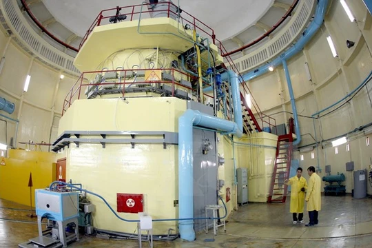 Lò phản ứng hạt nhân tại Viện nghiên cứu hạt nhân. (Ảnh: Quang Nhựt/TTXVN)