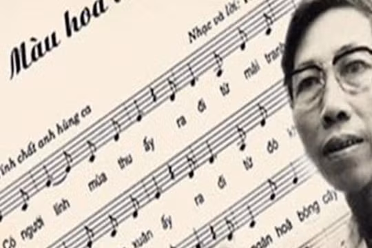 "Màu hoa đỏ" là ca khúc được sinh ra từ sự hợp tác của 2 người bạn cố hữu nhạc sĩ Thuận Yến và nhà thơ Nguyễn Đức Mậu. Ảnh: Internet.