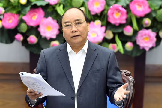 Thủ tướng nhấn mạnh phải tận dụng cơ hội, phải có giải pháp hạn chế thách thức của cuộc cách mạng công nghiệp lần thứ 4. Ảnh: VGP/Quang Hiếu