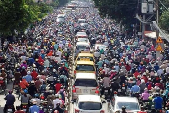 Hà Nội tiến tới cấm hoàn toàn xe máy vào năm 2030. Ảnh minh họa: VGP.