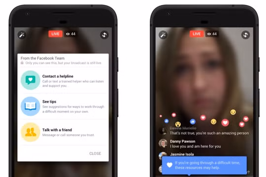 Facebook đang hướng tới Ngày Thế giới Phòng chống Tự tử bằng cách cung cấp các công cụ và nguồn thông tin mà công ty đã phát triển để hỗ trợ những người đang có nguy cơ tự tử. Ảnh chụp màn hình: MH
