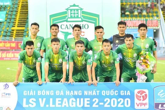 Cần Thơ đã trở lại cuộc đua thăng hạng V.League 2023. Ảnh CTFC.