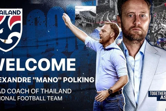 Hiệp hội Bóng đá Thái Lan (FAT) bổ nhiệm HLV trưởng đội tuyển quốc gia Mano Polking dẫn dắt U.23+3 Thái Lan. Ảnh FAT