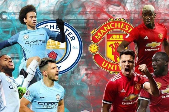 23 giờ 30 ngày 6/3/2020 sẽ diễn ra trận derby thành Manchester . Ảnh AT.