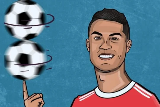 Ronaldo,, trở thành cầu thủ ghi nhiều bàn thắng nhất lịch sử FIFA với tổng cộng 807 bàn. Ảnh AT