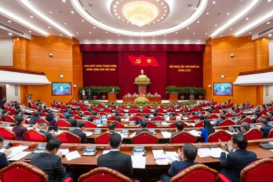 Quang cảnh phiên khai mạc Hội nghị lần thứ mười ba, Ban Chấp hành Trung ương Đảng khoá XIII. Ảnh: VGP 