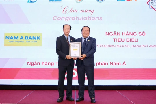 Nam A Bank giành cú đúp giải thưởng tại lễ trao giải ngân hàng Việt Nam tiêu biểu 2025