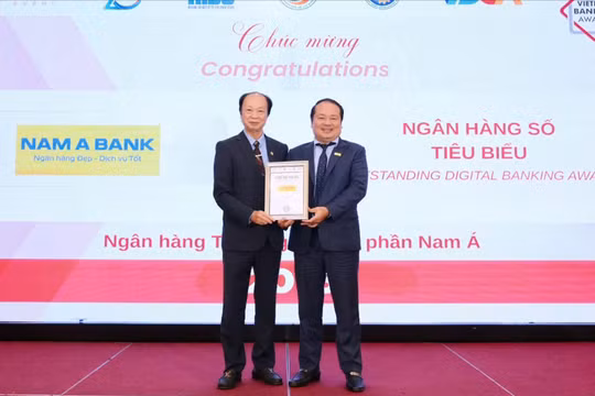 Nam A Bank giành cú đúp giải thưởng tại lễ trao giải ngân hàng Việt Nam tiêu biểu 2025