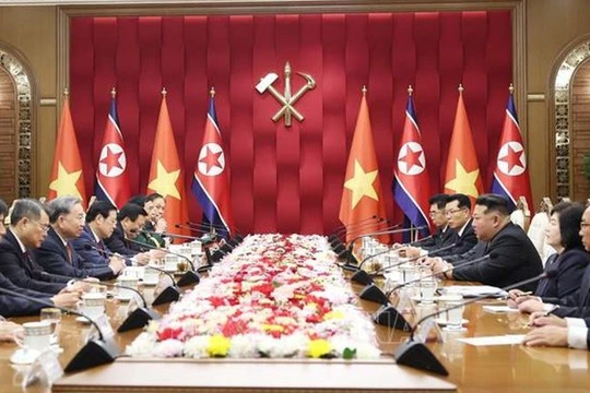 Tổng Bí thư Tô Lâm hội đàm với Tổng Bí thư, Chủ tịch Quốc vụ Triều Tiên Kim Jong Un