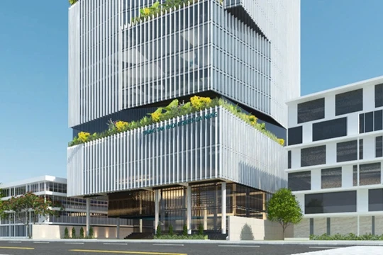 Phố cảnh dự án Không gian đổi mới sáng tạo (ĐMST) Đà Nẵng (tại phường An Hải Nam) với tổng mức đầu tư gần 490 tỷ đồng.