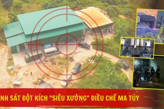 Video: Cảnh sát đột kích "siêu xưởng" điều chế ma túy tổng hợp lớn chưa từng có