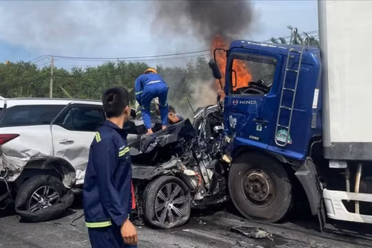 Hiện trường vụ tai nạn.