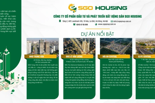 SGO HOUSING được giới thiệu có nhiều dự án nổi bật. Ảnh: Sgoland.vn