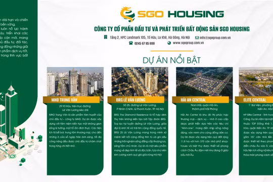 SGO HOUSING được giới thiệu có nhiều dự án nổi bật. Ảnh: Sgoland.vn