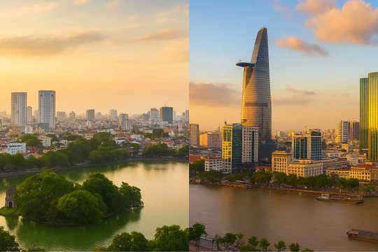 Mặt bằng giá nhà tại TP.HCM nhiều năm liền dẫn trước Hà Nội, nhưng cán cân đã bắt đầu nghiêng theo hướng ngược lại từ năm 2023. Ảnh minh họa